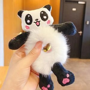 Soft & Cute Kids Hair Scrunchies - Panda